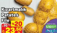 KIZARTMALIK PATATES FİLE KG